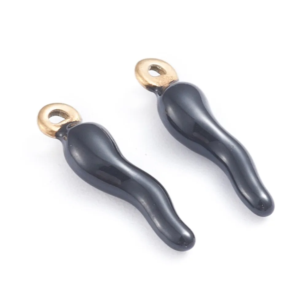 La Petite Epicerie Corne Italienne bedel zwart emaille goud RVS