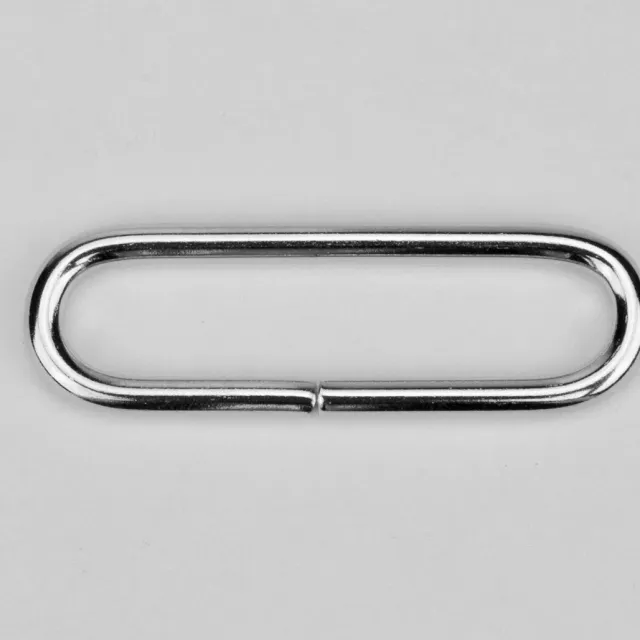 Leather House ovale ring zilver 40 mm 2 stuks