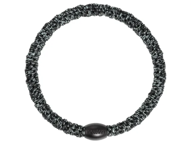 Kknekki Slim haarelastiek donkergrijs glitter