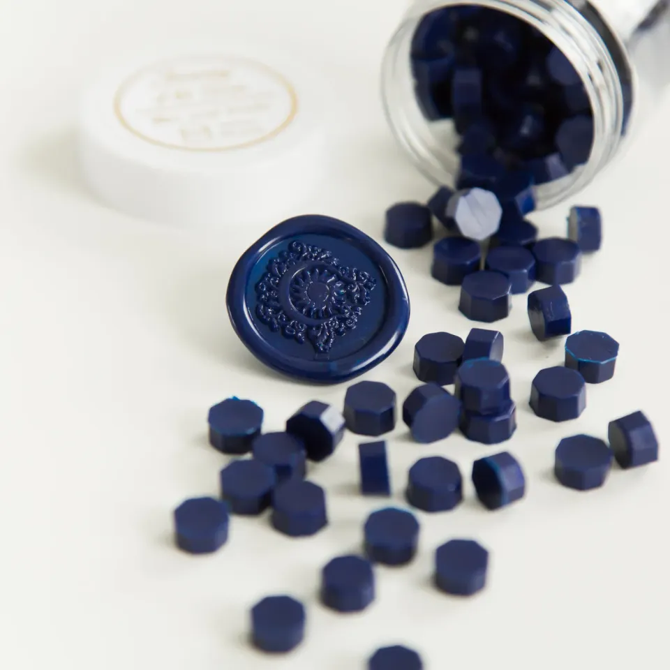 Jessy at Sea Midnight Blue sealing wax blauwe kralen 100 stuks