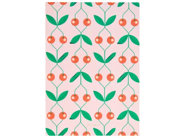 Rico Design Kersen notitieboek roze 21x15 geruit