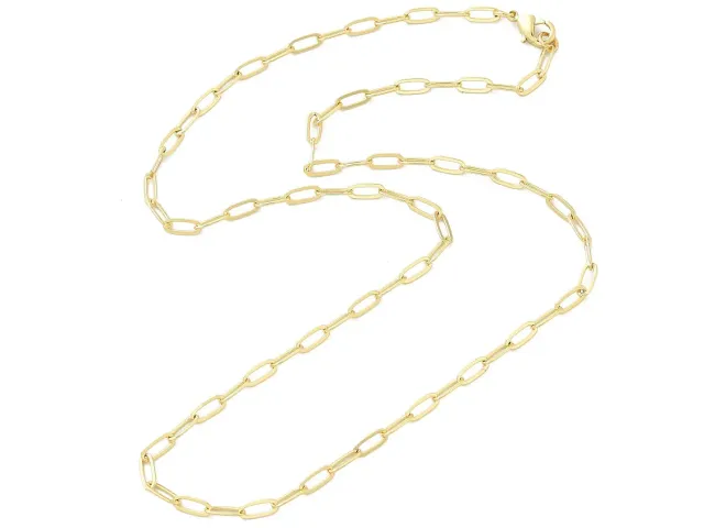 La Petite Epicerie collier paperclip goud 44,5 cm messing