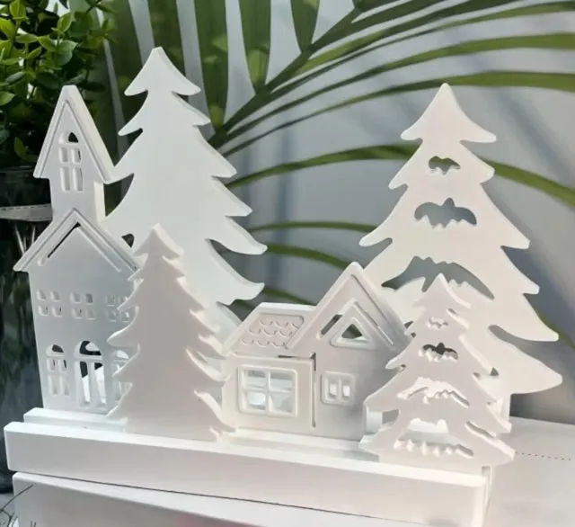 Bijounique Kerst tafereel gietmal set van 7 siliconen