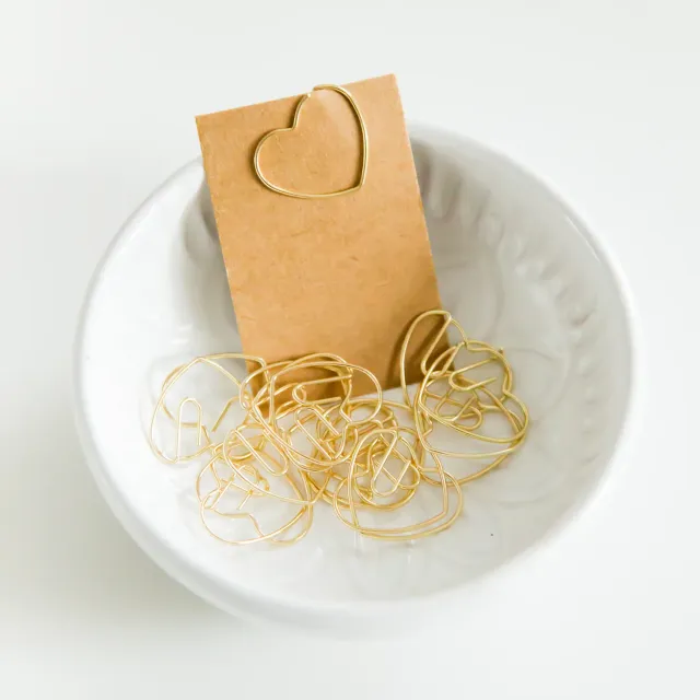Jessy at Sea Heart paperclips goud 20 stuks 22 mm