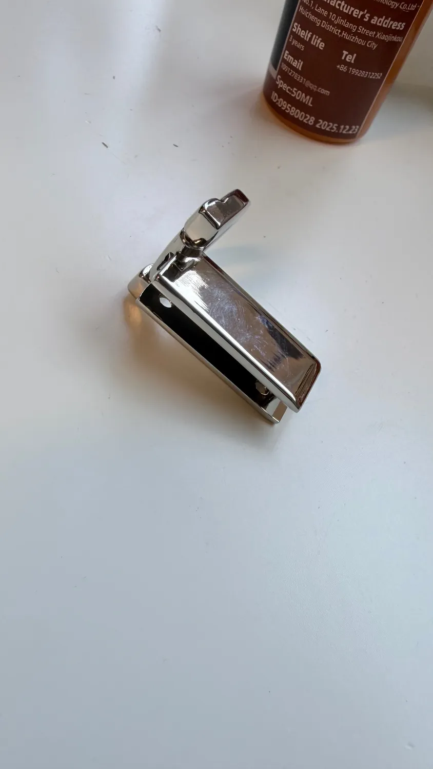 Leather House Handvatbevestiger Nikkel 12x30x8 mm