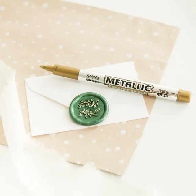 Jessy at Sea Wax Seal Pen metallic marker goud per stuk