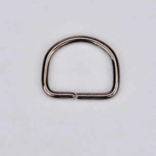 Leather House D-ring 16 mm zilver metaal per stuk