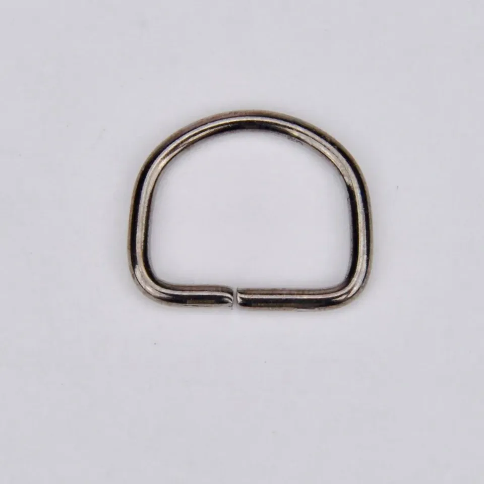 Leather House D-ring 16 mm zilver metaal per stuk