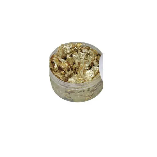 Bijounique Deco Metaalvlokken 30 ml potje goud zilver