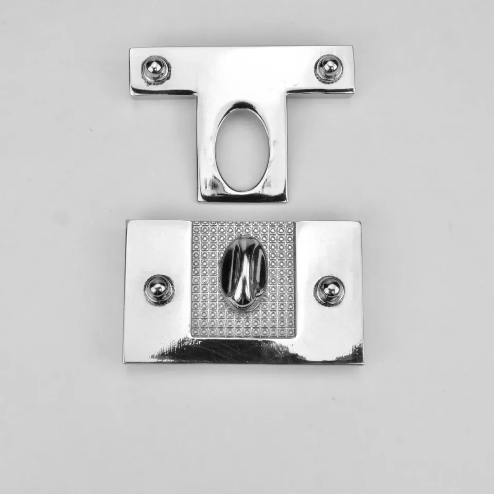Leather House Sluiting Draaislot Silver 59x49mm nikkel