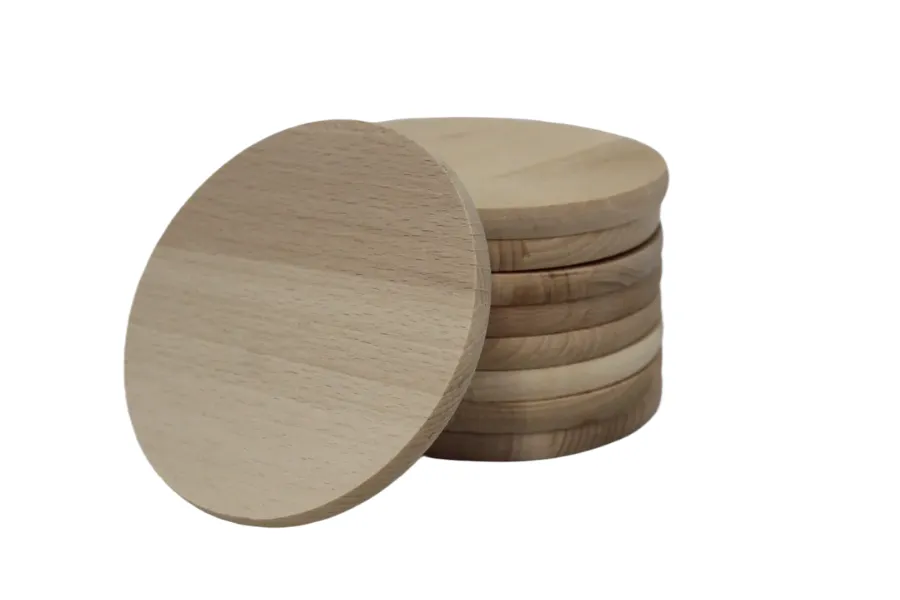 Astrid Brouwers beuken onderzetters hout set van 2