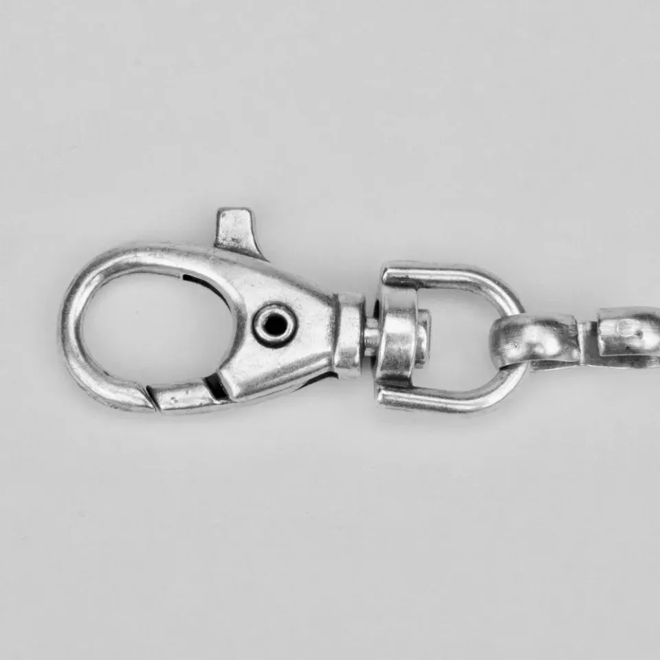 Leather House Musketonhaak karabijnhaak oud zilver 8 mm