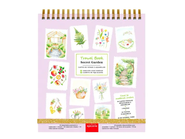 La Petite Epicerie Travel Book Secret Garden aquarelboek