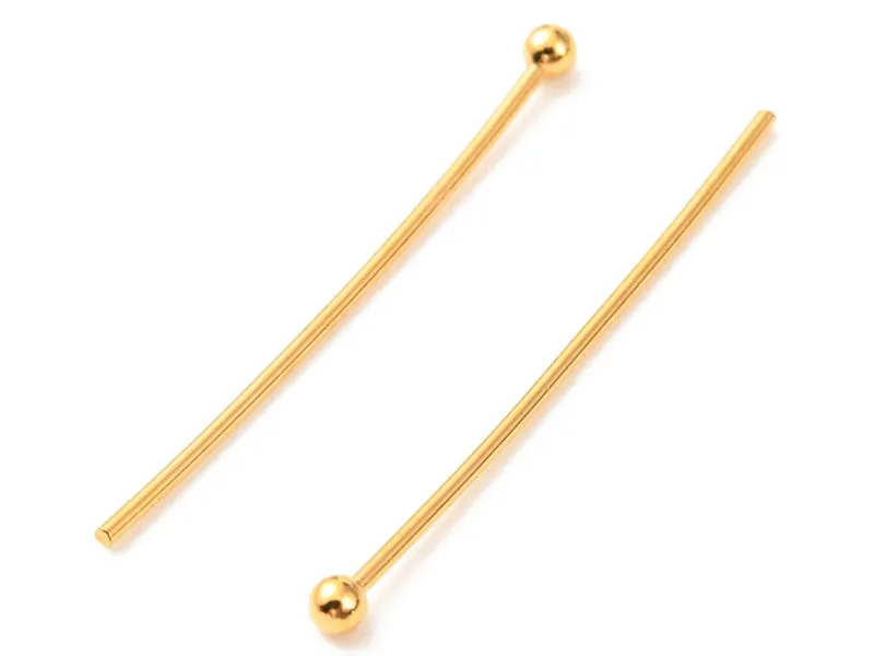 La Petite Epicerie nietstiften goud 50 stuks 27mm 18K kogelkop