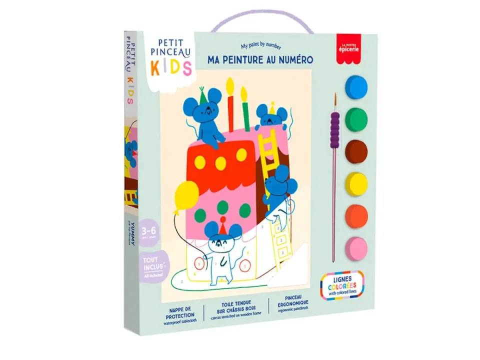 Petit Pinceau Kids Yummy schilderen op nummer muizen