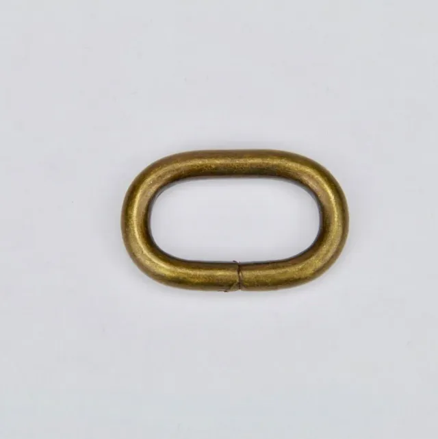 Leather House ovale ring messing 22 mm oudgoud