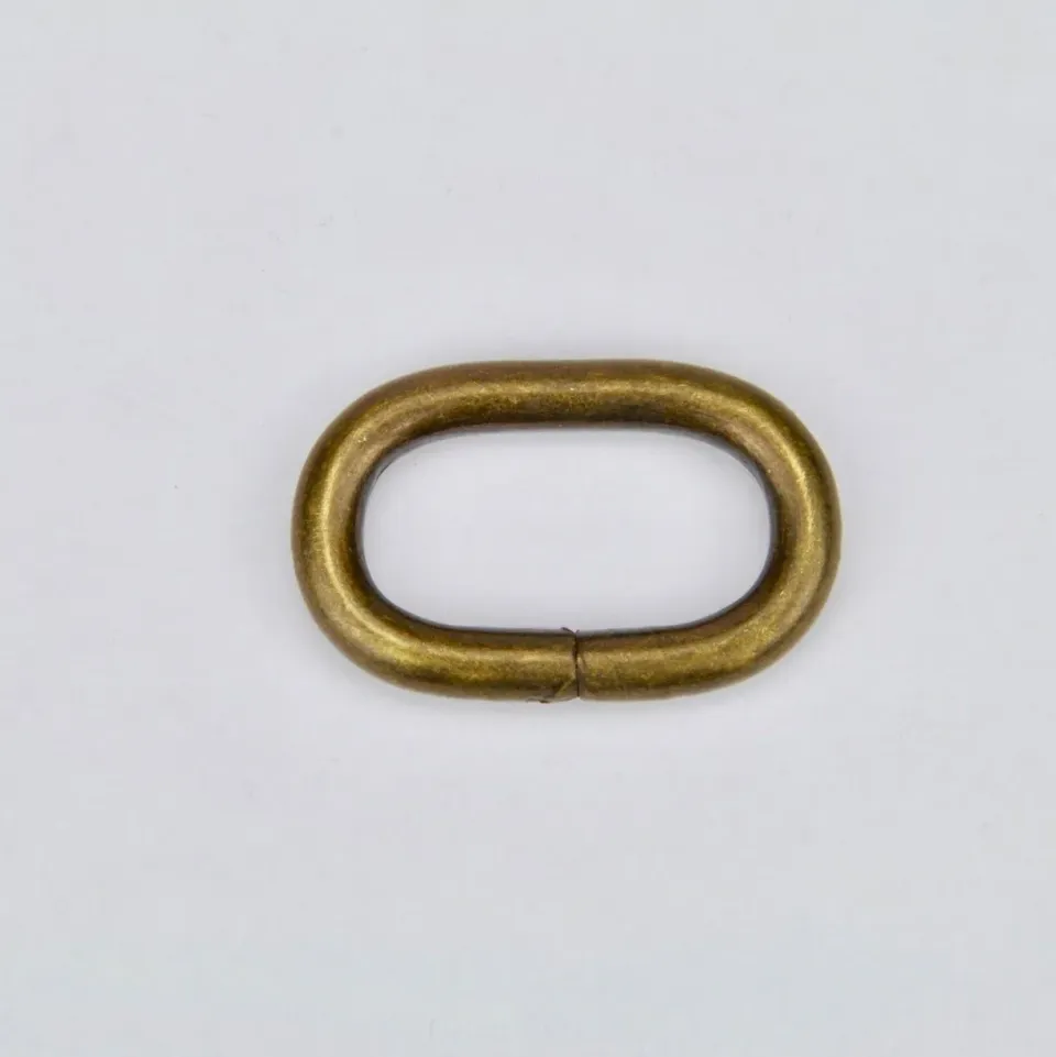 Leather House ovale ring messing 22 mm oudgoud