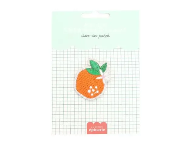 La Petite Epicerie patch mandarijn strijkpatch geborduurd