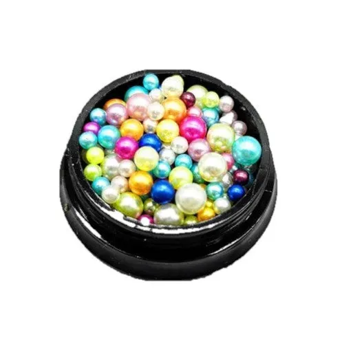 Bijounique pareltjes glas multicolor 0,6-3 mm doosje
