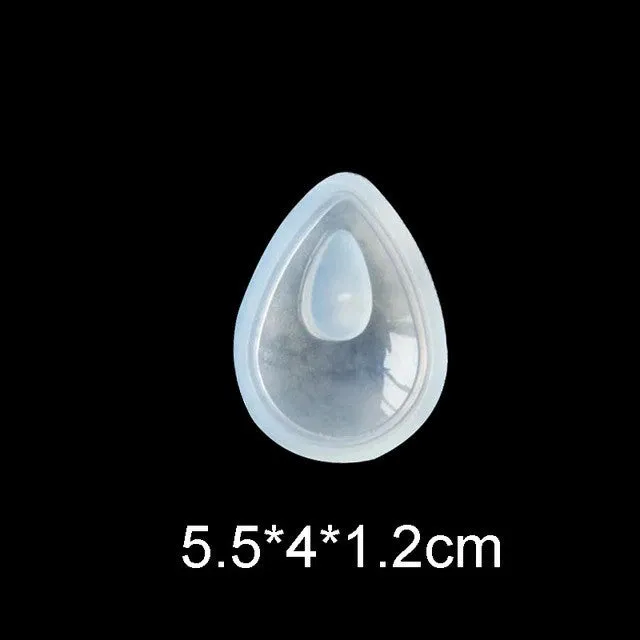Bijounique 74A Druppel open-S siliconenmal 28x20 mm