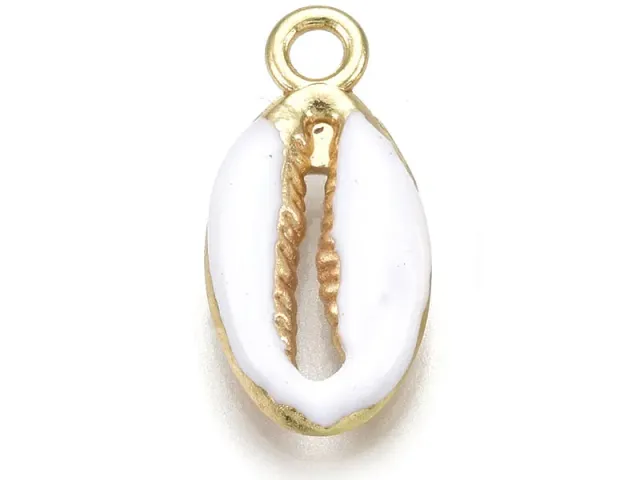 La Petite Epicerie Bedel Kauri Schelp Wit Emaille 17 mm