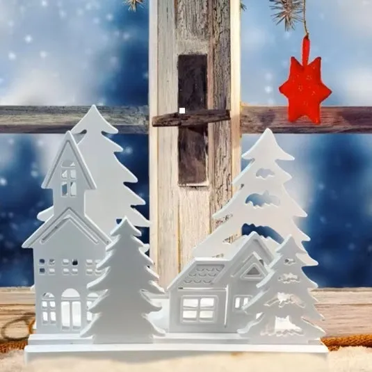 Bijounique Kerst tafereel gietmal set van 7 siliconen