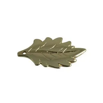 Bijounique Blad Hanger Verguld 40x23 mm goud bedel