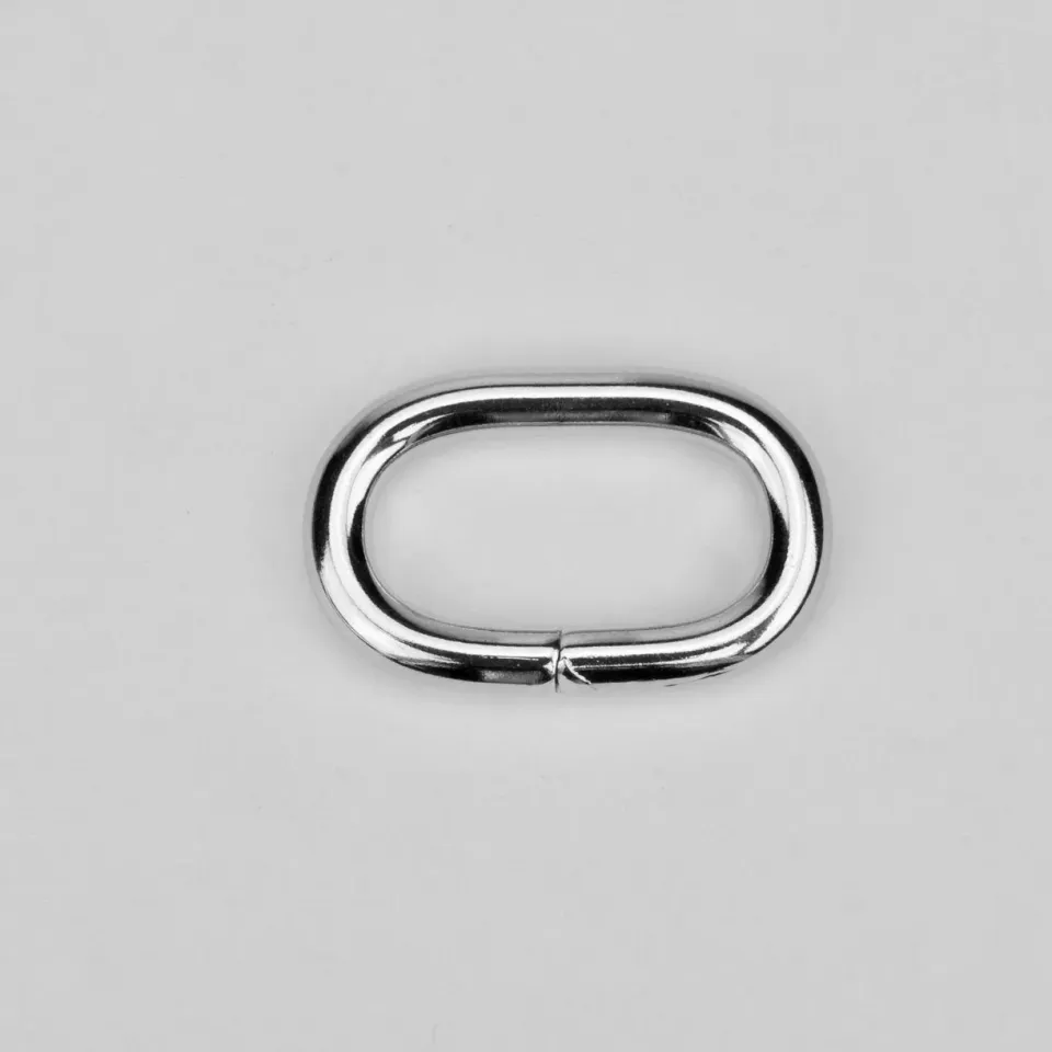 Leather House Ovale Ring Zilver 22mm Nikkel