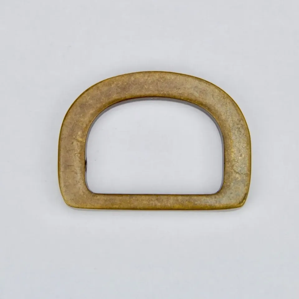 Leather House D-Ring messing 20 mm oudgoud