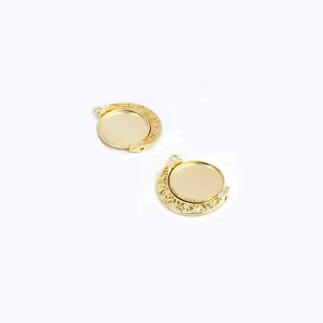 Bijounique Zon-Maan Hanger Bedel Goud S 18 mm
