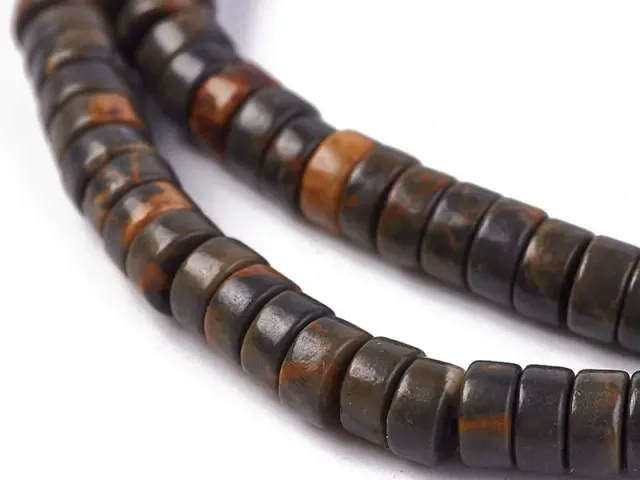 La Petite Epicerie Heishi kralen jaspis bruin 4 mm 20 stuks