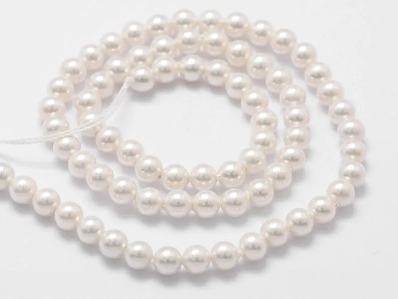 La Petite Epicerie imitatieparels rond wit 4 mm 20 stuks schelp