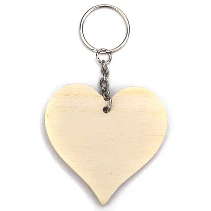Astrid Brouwers Hart sleutelhanger hout 6 cm