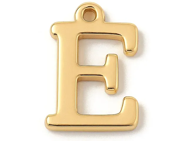 La Petite Epicerie letterbedel E verguld initiaalhanger per stuk