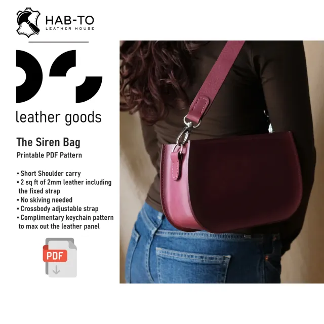 Leather House Siren Bag patroon PDF schoudertas