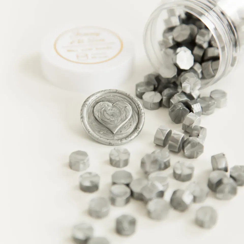 Jessy at Sea Silver zegellak kralen zilver 100 stuks metallic