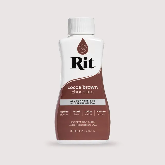 Rit All-Purpose Cocoa Brown textielverf vloeibaar bruin