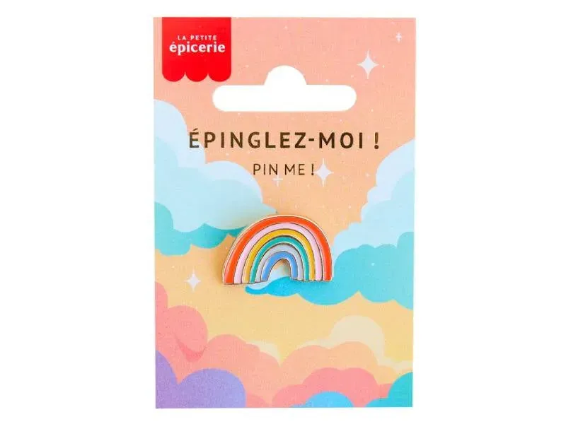 La Petite Epicerie pin regenboog emaille multicolor