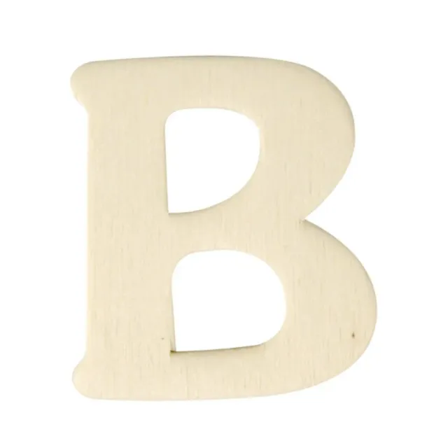 LTC-Leiden houten letter B 4 cm blank 2 mm