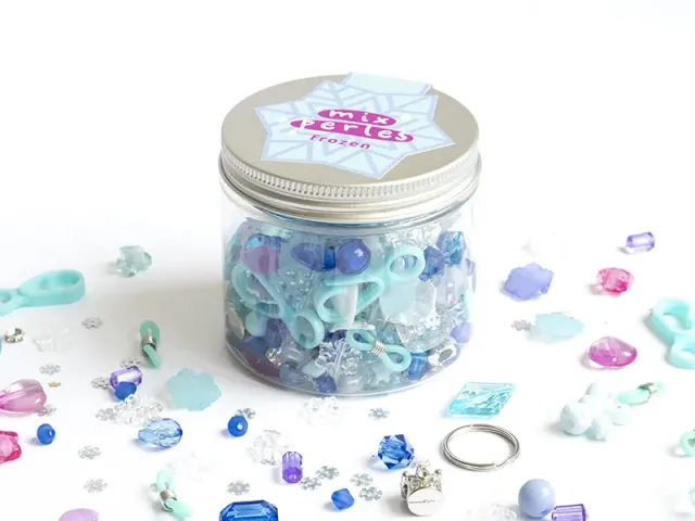 La Petite Epicerie Frozen kralenmix 80 gram blauw wit