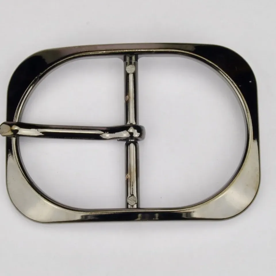 Leather House Gesp zwart 50mm metaal gunmetal