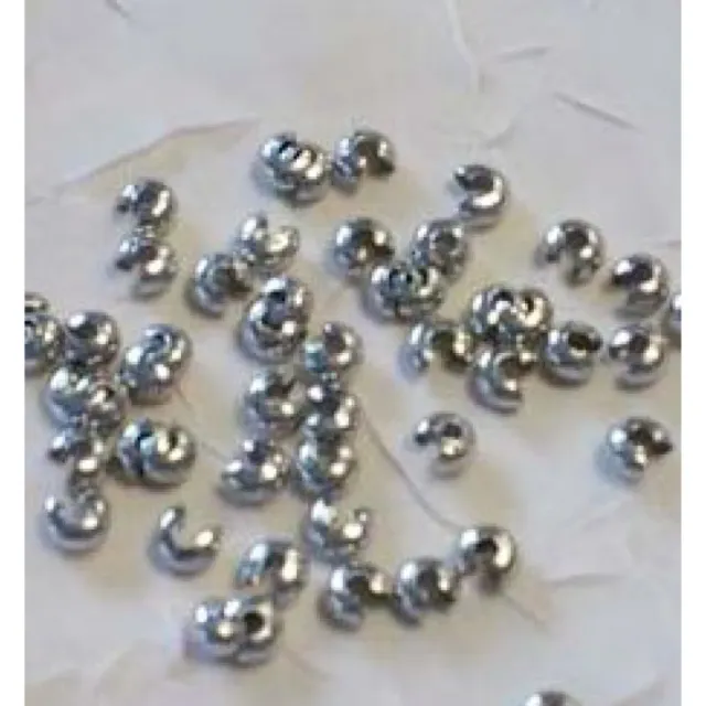 LTC-Leiden knijpkraalverbergers 4 mm zilver 50 stuks