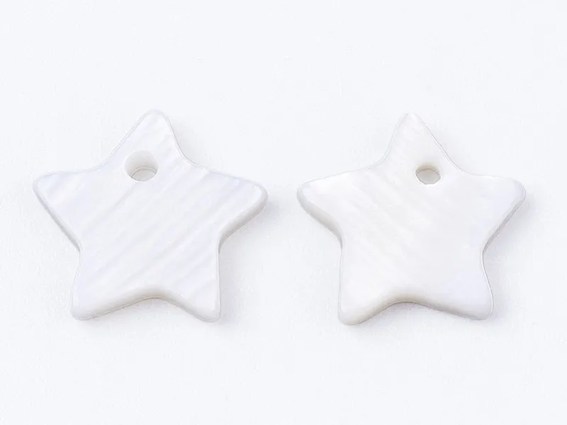 La Petite Epicerie ster bedel schelp wit 10 mm 10 stuks
