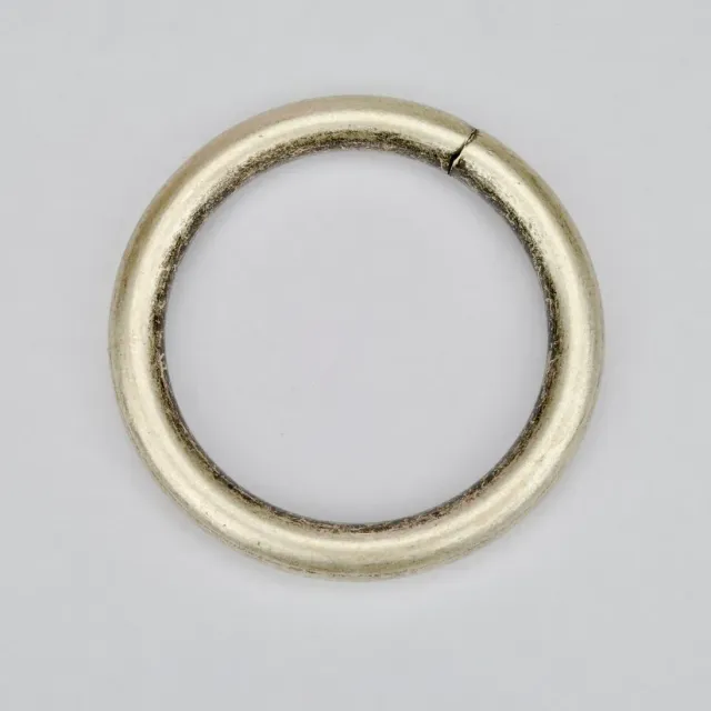 Leather House Ring Oud Zilver 40 mm statement ring vintage