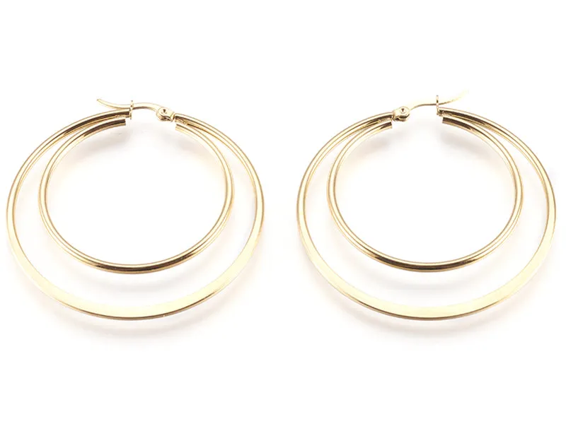 La Petite Epicerie Creolen Oorbellen Goud 54mm RVS