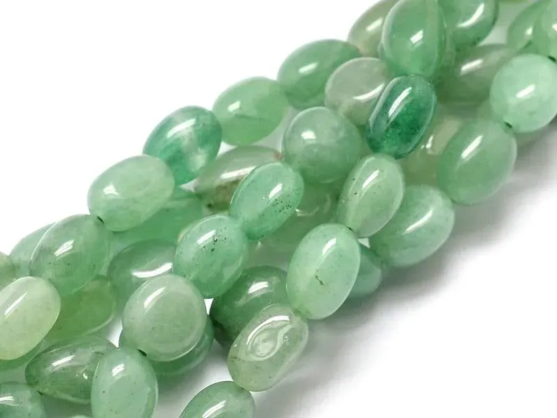 La Petite Epicerie aventurine ovale kralen 20 stuks groen