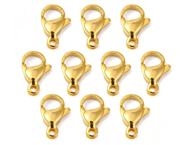La Petite Epicerie Karabijnsluiting 11 mm Sluiting Goud 10 Stuks 24K