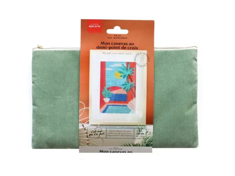 La Petite Epicerie canevas DIY kit halve kruissteek A4