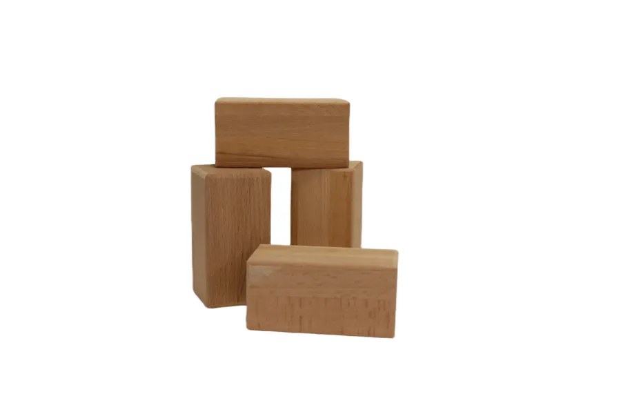 Astrid Brouwers mijlpaal houten blok beukenhout 12x6x6 cm