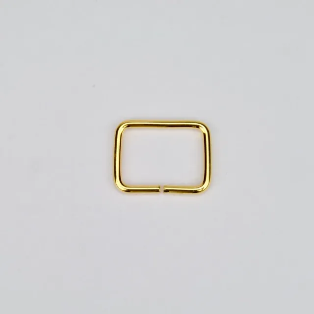Leather House Rechthoekige Ring 20 mm goud metaal